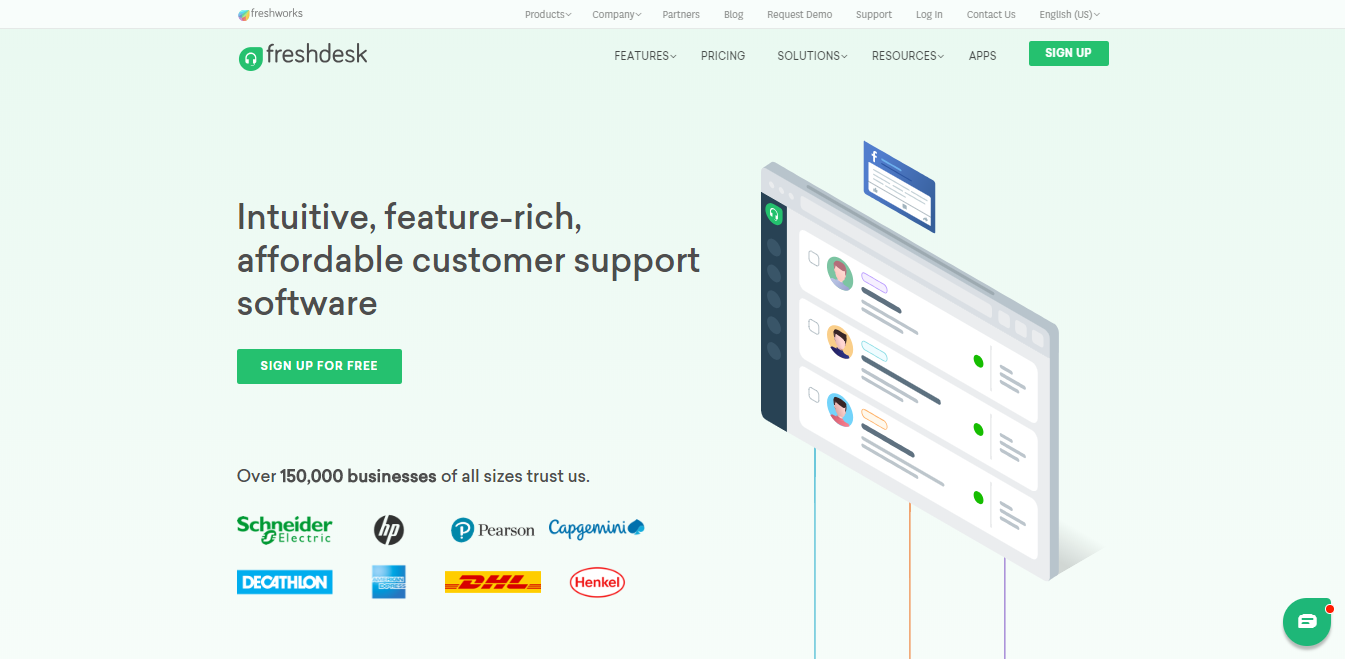 Freshdesk Homepage