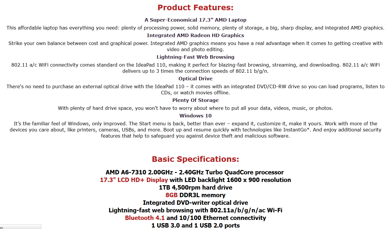 ebay product description html template